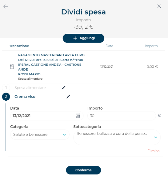 Dividi spesa